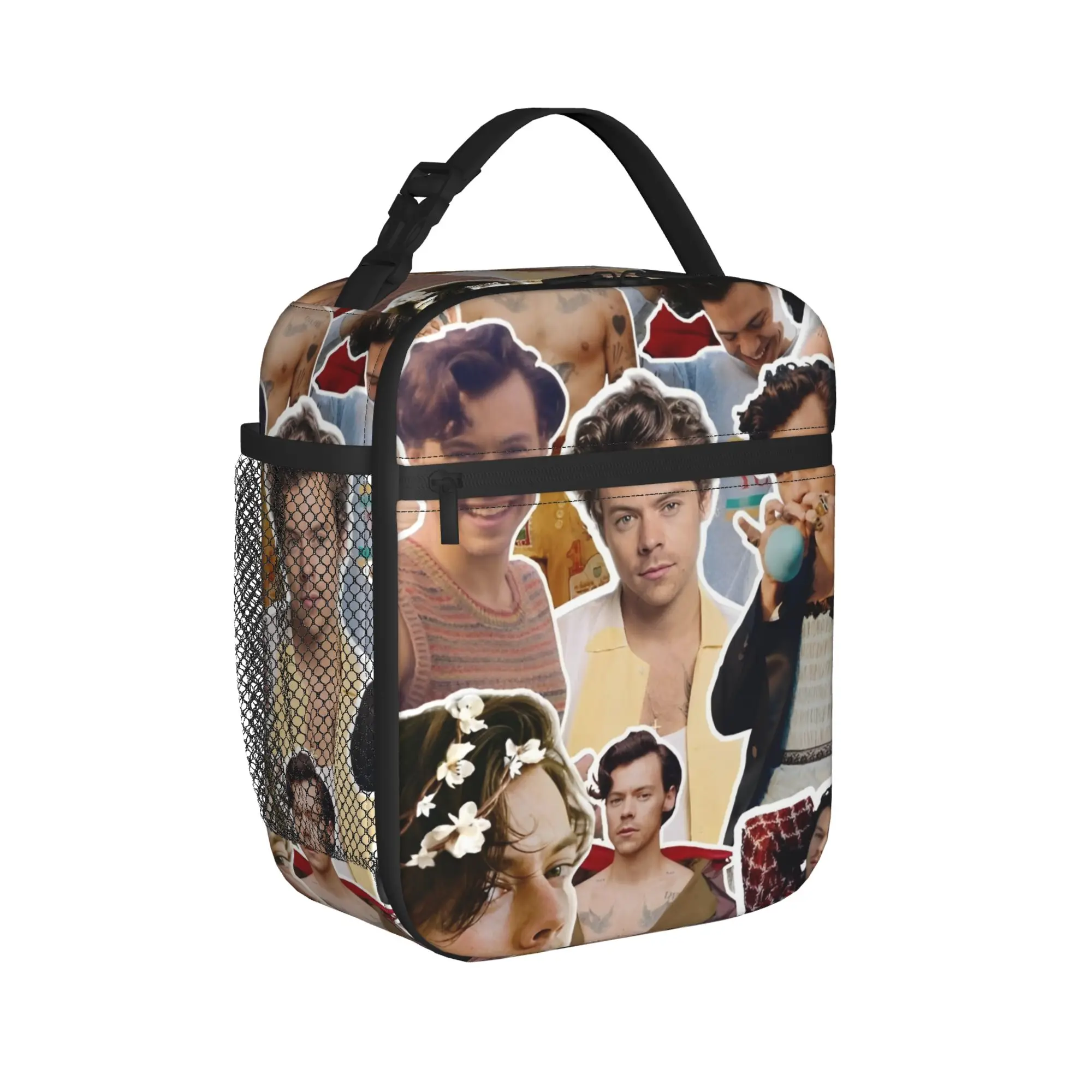 Harrys Styles Thermal Insulated Lunch Bag for School Singer Portable Food Bag Container Cooler Thermal Lunch Boxes