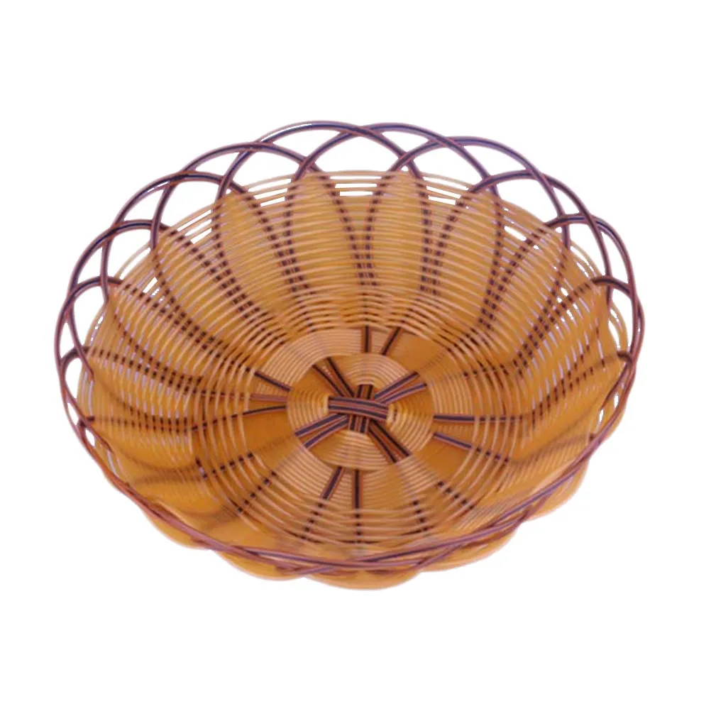 

Food Basket Bread Simulation Rattan Wicker Storage Desktop Organizer Baskets Manual