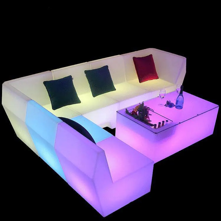 High Table Portable High Cocktail Tables Bar Furniture Light with  Led Up Cocktail Table Night Club Party Rental Equipment