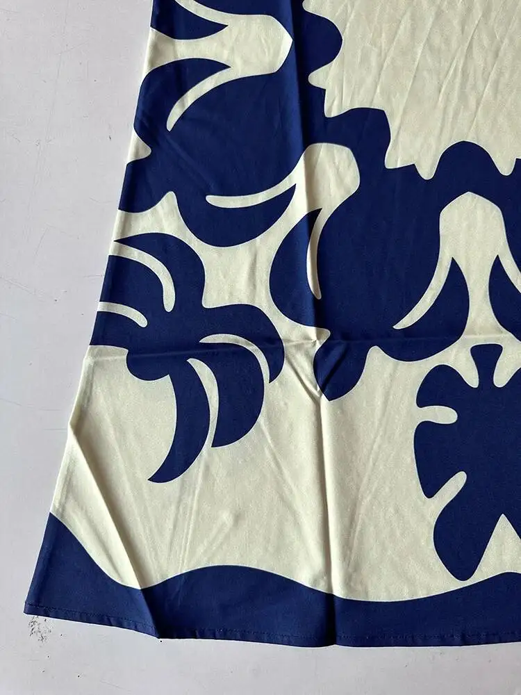 2025 Vêtements pour femmes transfrontaliers européens et américains Nouvelle robe col en V sans manches Sexy imprimé grand ourlet robe mi-longue RSY6