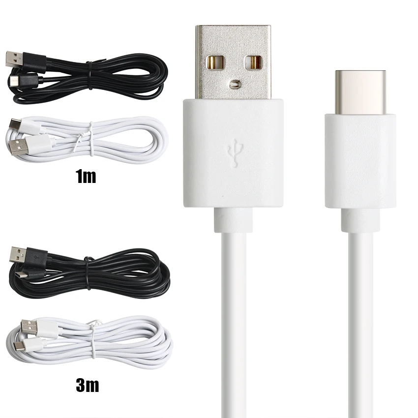 100pcsWholesale 25cm 1m 2m 3m New USB 3.1 Type-C Data Sync Fast Charger Cable for Samsung S8 S8plus For Huawei LG Charging cable