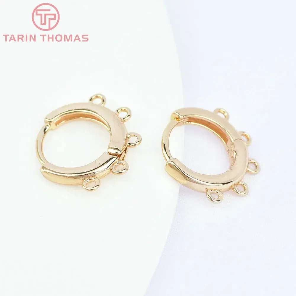 (2535)6PCS 16x15 มม.24K Gold สีทองเหลืองรอบต่างหู Hoop แขวนต่างหูคลิปคุณภาพสูงเครื่องประดับทําผลการค้นหา