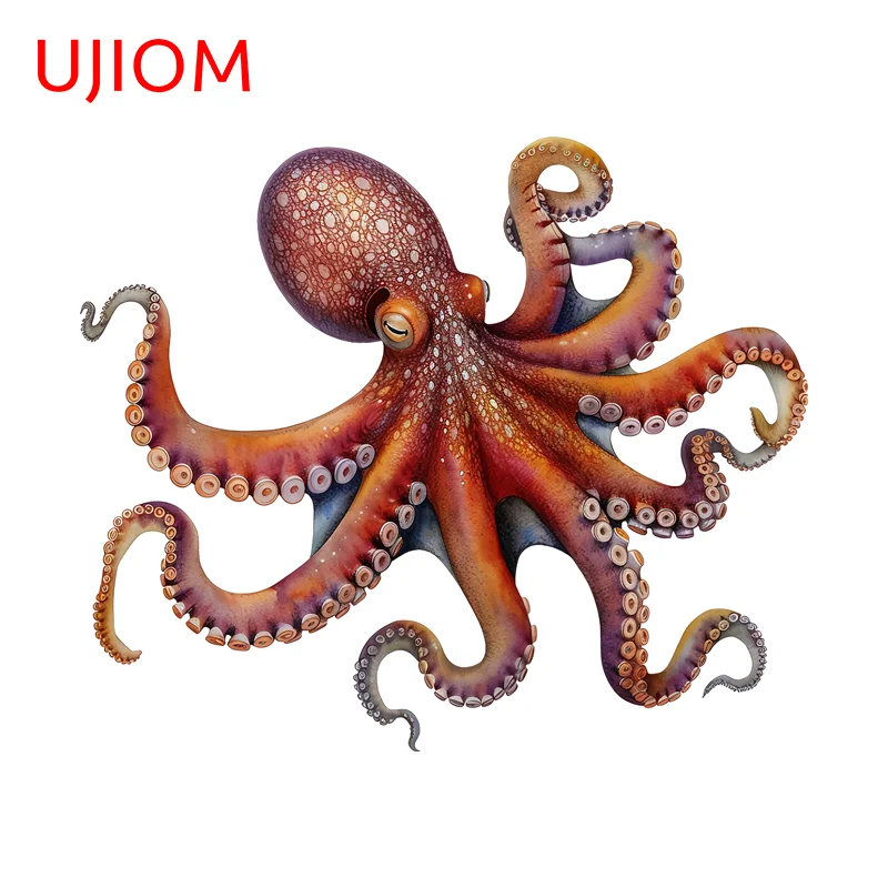 UJIOM Vivid Octopus Graphics Wandaufkleber, verführerisches Graffiti-Design, Skateboard, Surfbrett, Aufkleber, bunte Tapeten, Heimdekoration