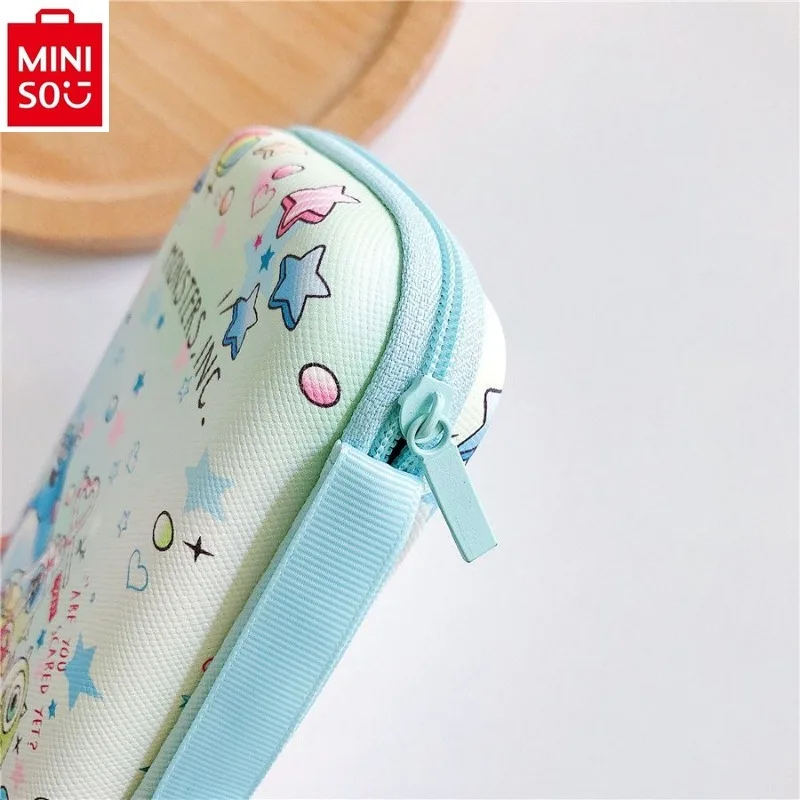 MINISO Disney Mickey Stitch Earphone Storage Bag Student Data Cable Charger Storage Box Zero Wallet Anti drop Waterproof