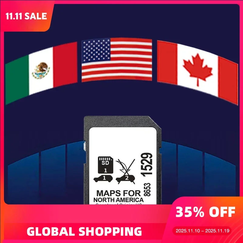 

Sat Nav SD Card GPS for Buick/Cadillac/Chevrolet/GMC GM 8653-1529 Maps USA/CAN/MEX North America 2023 Maps 32GB