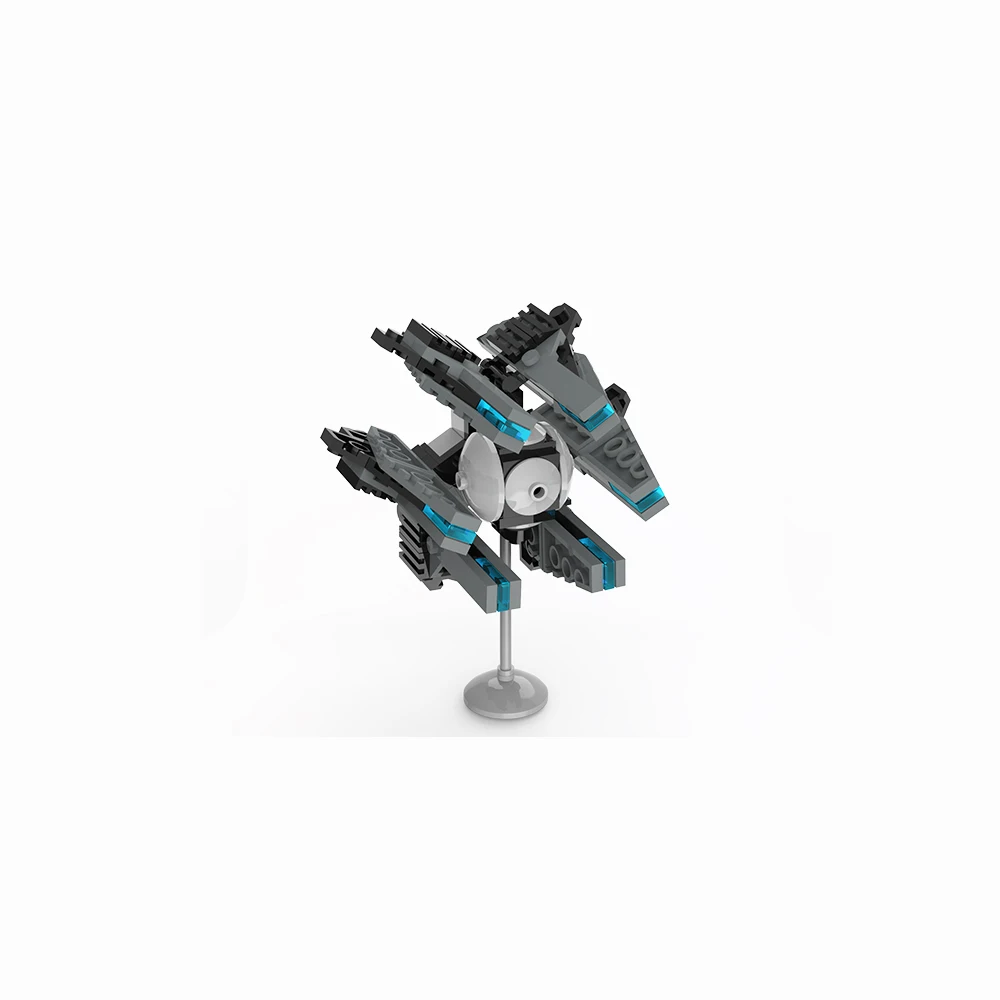 MOC سفينة الفضاء الخيال العلمي فيلم سلسلة اللبنات برج روبوت خزان المركبة الفضائية مدفع سلاح نموذج تجميع الطوب اللعب #3