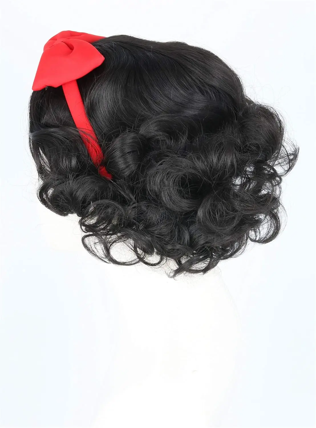 Zwarte korte bob krullende prinses pruik voor meisjes Sneeuwwitje prinses meisjes volwassen cosplay pruiken Halloween kostuum pruiken