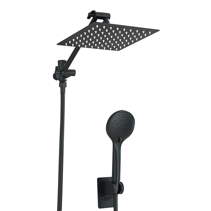 Stainless Steel 8/10/ Inch Overhead Showerhead 5 Modes With Extension Arm Multi-function Hand Shower Wall Mounted Showerhead S