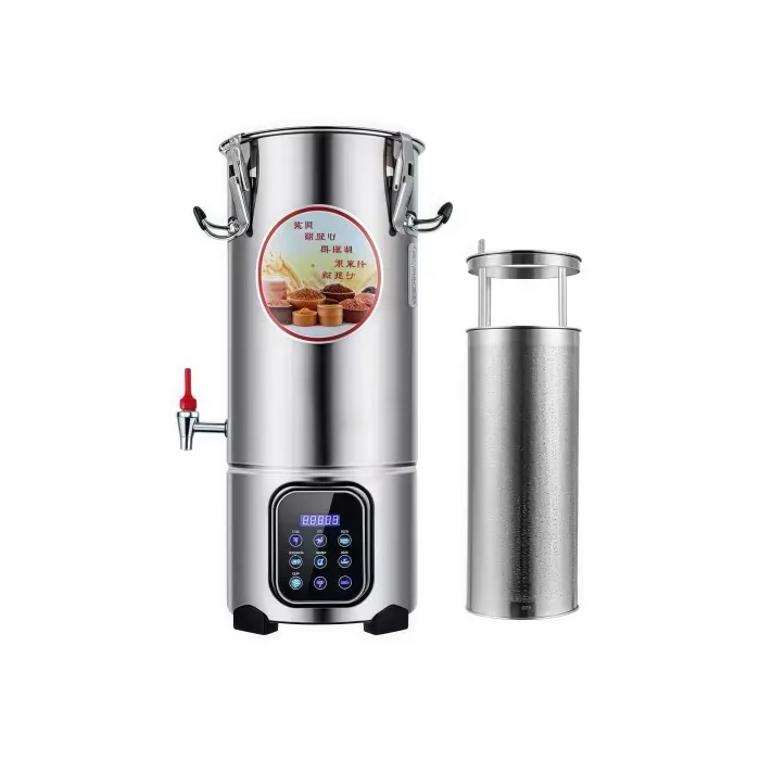 

Commercial electric stainless steel soybean milk machine 18L 3000 watts pure copper motor automatic grinding insulation