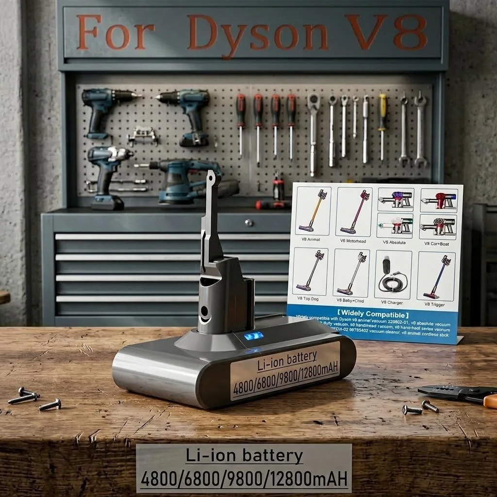 

21.6V For Dyson V8 Vacuum Cleaner Battery 4800mAh Li-ion Rechargeable A-Grade Power Tool Cell for High-Quality Performance