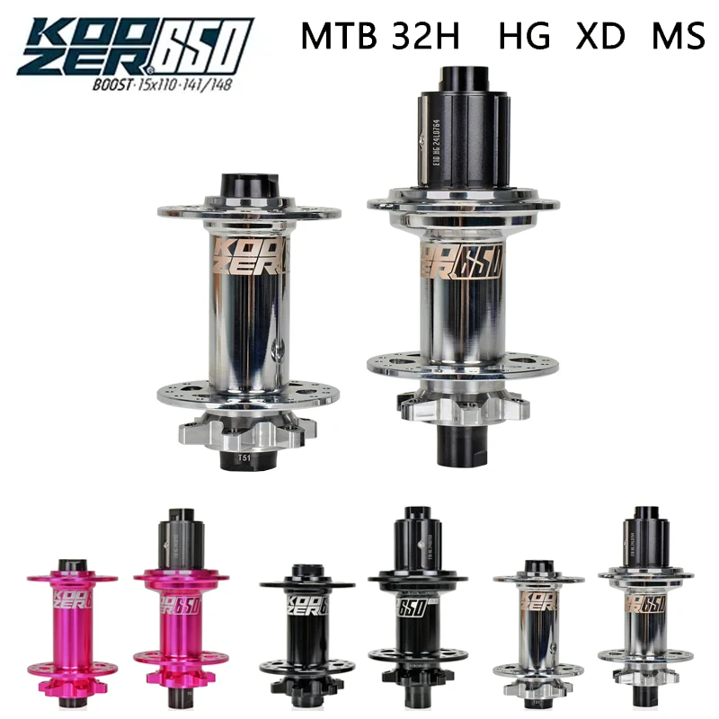 

Koozer 650 270 Boost Bike Hub - HG/XD/MS 5x141mm QR & 15x110/12x148mm 32H CR-MO Steel Axle Compatibility 11-12 Speed Hubs