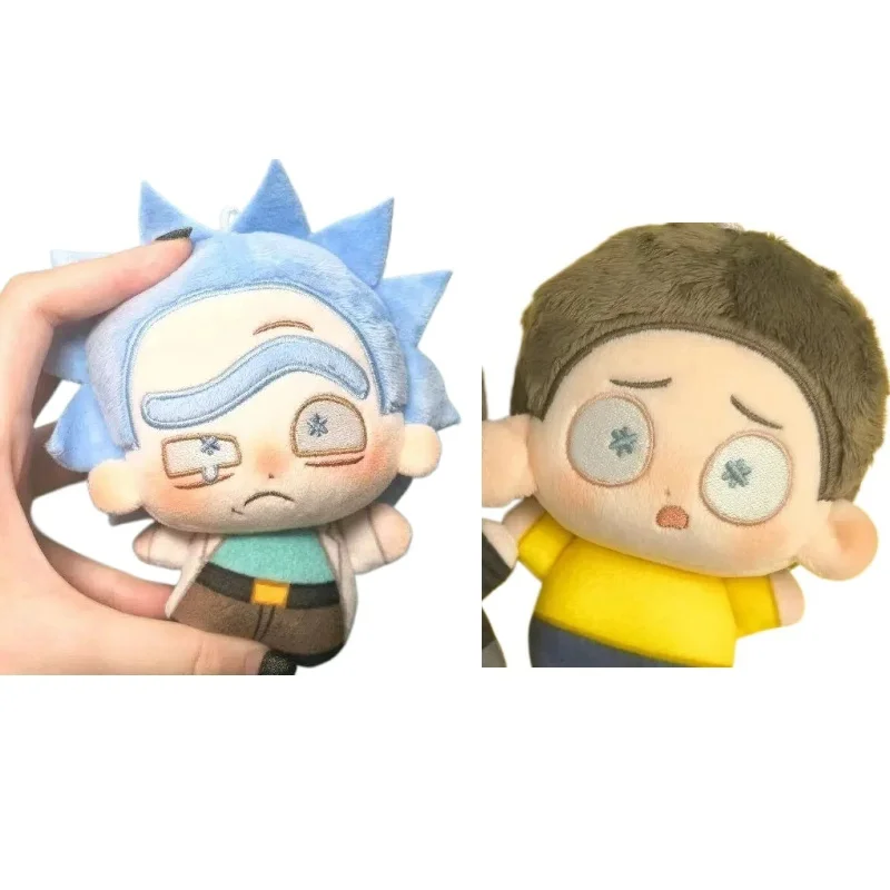 Neuer 10cm Rick und Morty Plüsch-Anhänger, süßer Mini-Cartoon-Stofftier-Schlüsselanhänger, Spiel-Peripherie-Geschenk