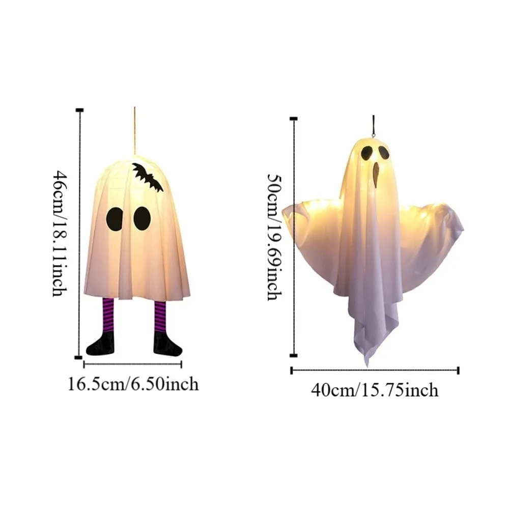مضيئة هالوين معلقة شبح وامض تأثير متوهج هالوين شنقا زخرفة العائمة مع أضواء الجنية LED شبح #5