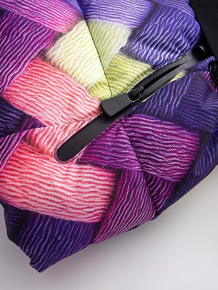 European and American style 2025 winter new women's clothing design slim fit versatile long-sleeved cotton ski jacket