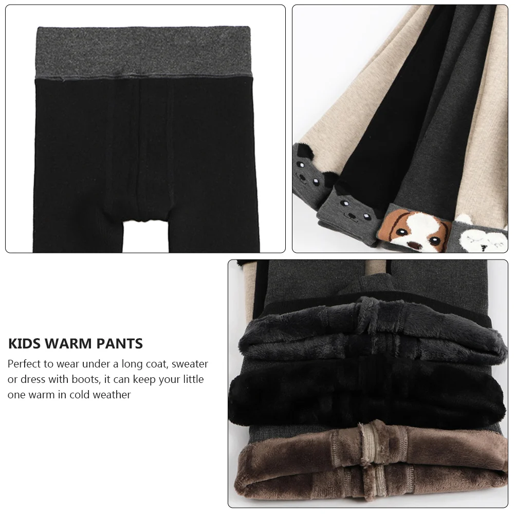 

1Pcs Kids Warm Pants Cotton Cartoon Loose Waist Toddler Winter Protective Pants Comfortable Baby Covering All Directions