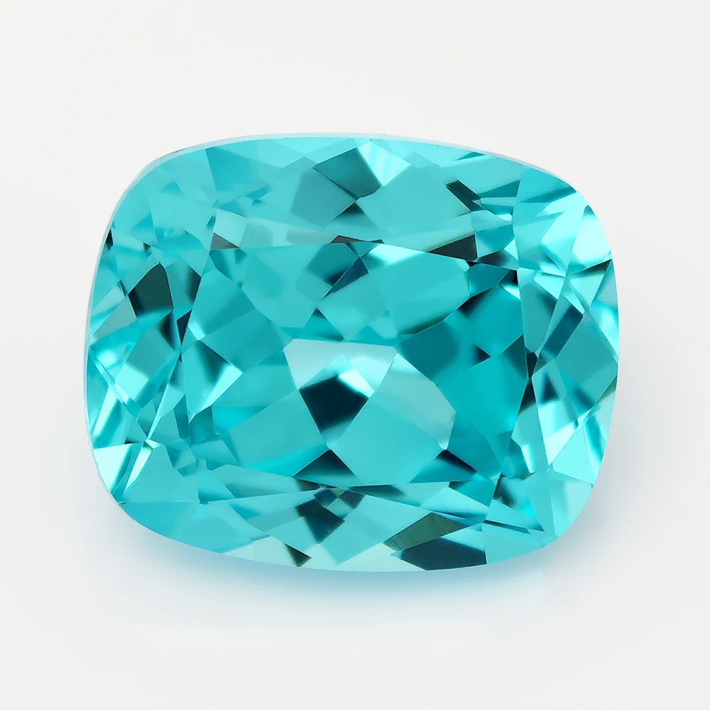 Top Quality Lab Grown Paraiba Long Cushion Cut Charms Gemstone Extremely Shiny Quality DIY Ring Necklace Earrings With AGL