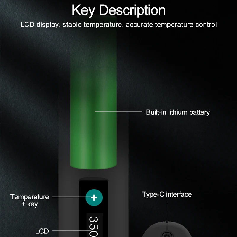 QUICK TS1 Smart Portable Soldering Iron Integrated Precision Welding Tip LCD Display, Stable Temperature, Repair Tools