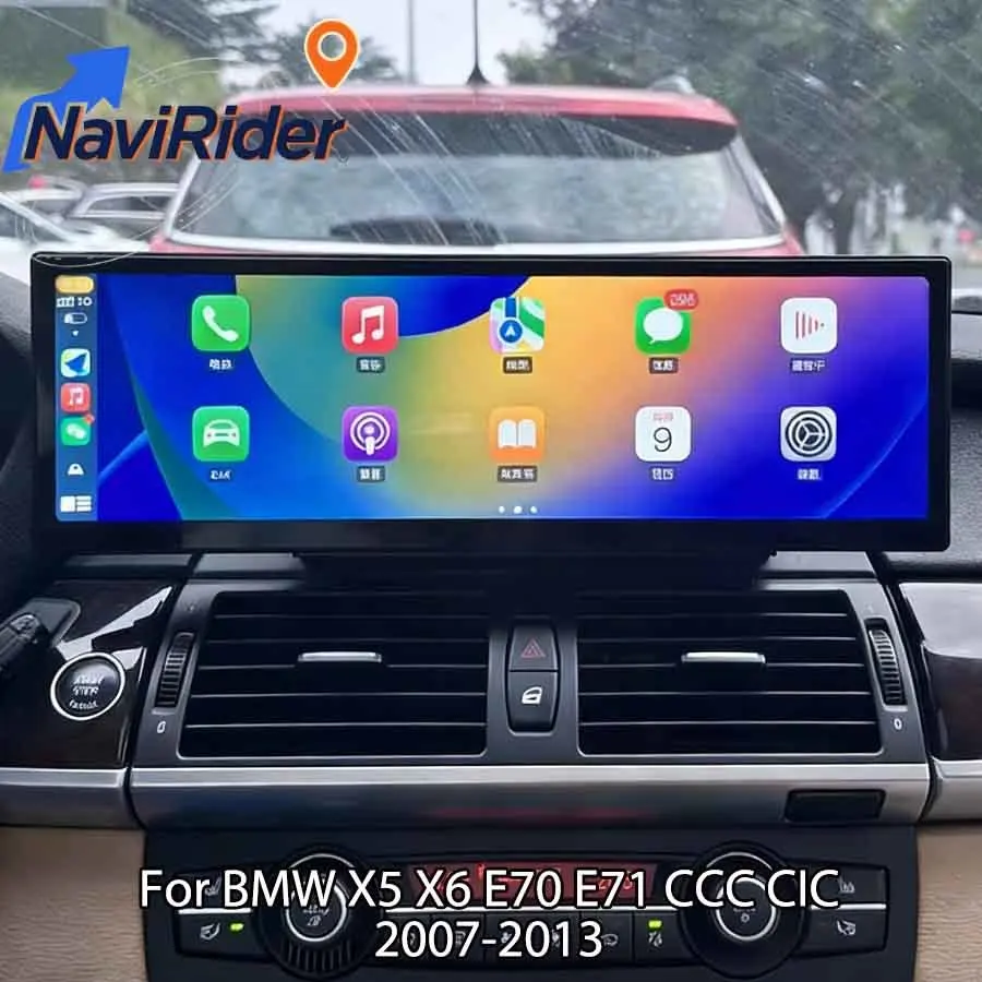 

14,9-дюймовый мультимедийный видеоплеер с Android Auto для BMW X5 X6 E70 E71 CCC CIC 2007-2013, стереосистема с GPS-навигацией, CarPlay, 4G, Wi-Fi, DSP