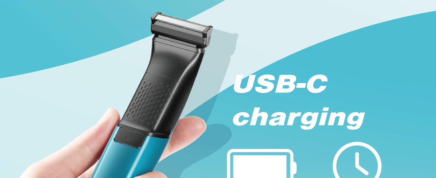 Kensen 2-in-1 Elektrischer Haarschneider mit Doppelseitiger Klinge, IPX6 Wasserdichter Bartschneider und Körperhaarrasierer für Männer und Friseure – Detail 6
