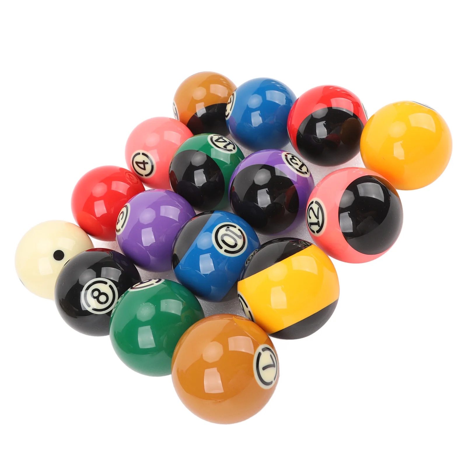 2.25 Inch Pool Balls, Resin Billiard Balls Set, High Friction Resistance, TV Style Pool Balls for Tournaments, 2.25in