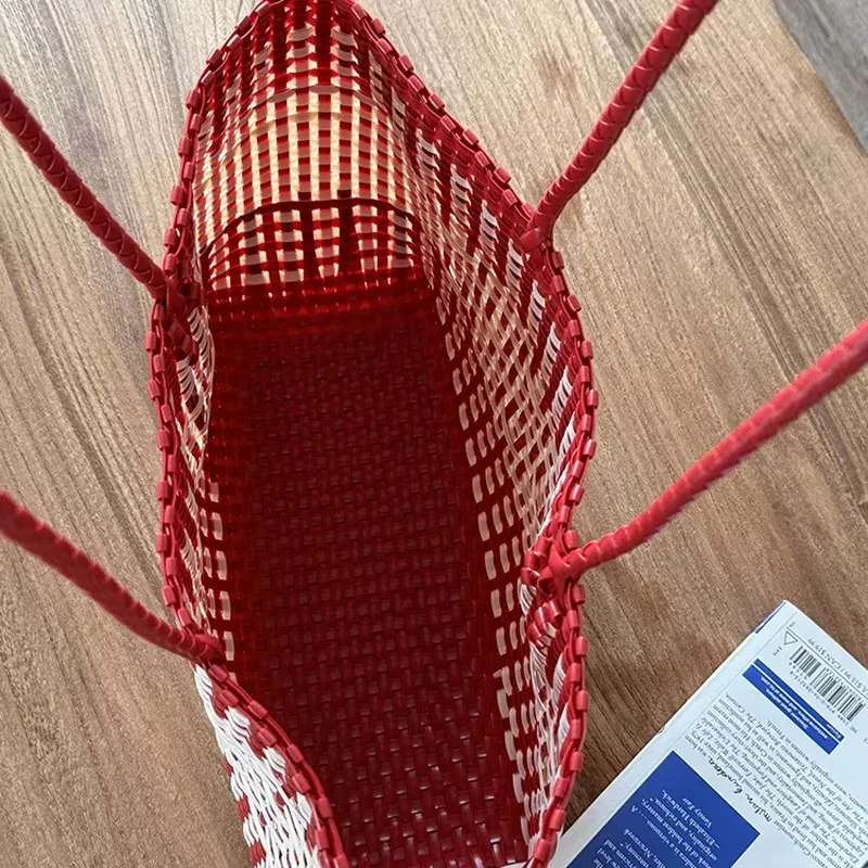 Hollow Out Pvc Vegetable Basket Bag Bohemian Style Vacation Style Weave Bag Large Capacity Waterproof Beach Bag Bucket Bag
