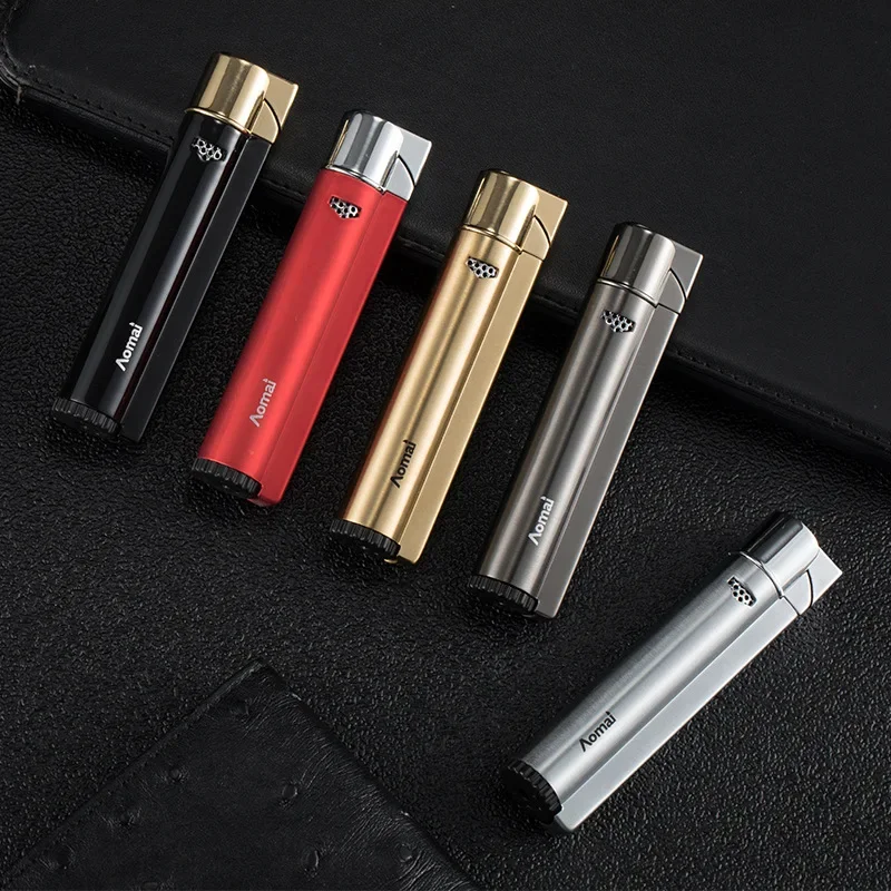 Compact Jet Lighter Butane Torch Turbo Lighter Windproof All Metal Cigar Lighter 1300C Cigarette Accessories For Men Gift No Gas