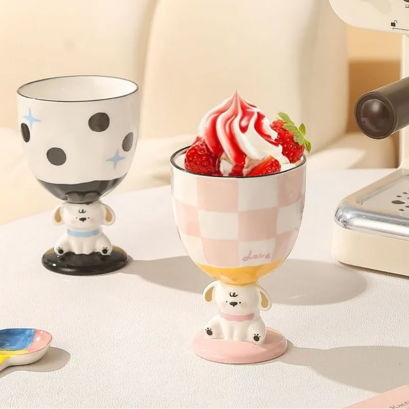 クリエイティブ子犬マグセラミックマグかわいい漫画背の高いマグアイスクリームカップ水マグコーヒーマグコーヒーカップ
