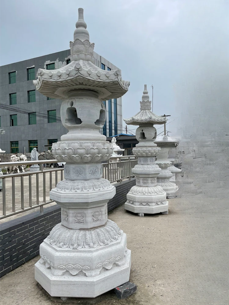 Stone Carving Pagoda Bluestone Large Temple Worship Decoration