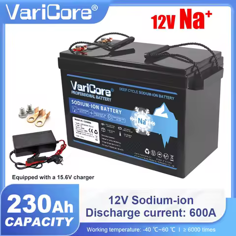 12V/15.6v 75Ah 80Ah 230AhSodium ion Rechargeable Battery Low Temperature Resistant for RV Electric Car Golf Cart Off Grid Solar