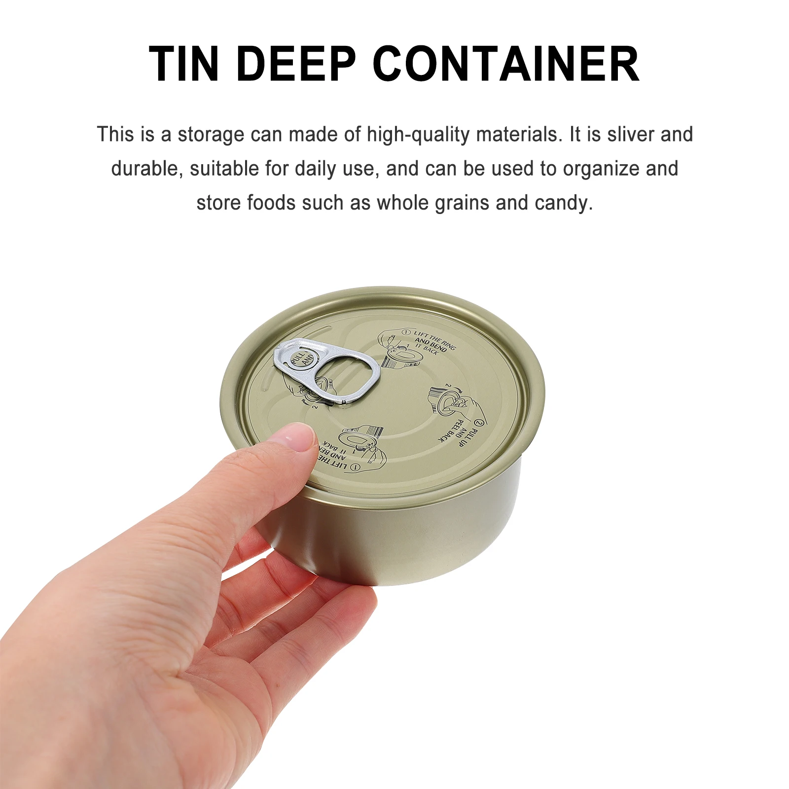 

10pcs Iron Mouth Empty Can Metal Storage Container Airtight Kitchen Sealed Tinplate Tea Coffee Pet Food Dried Fruit