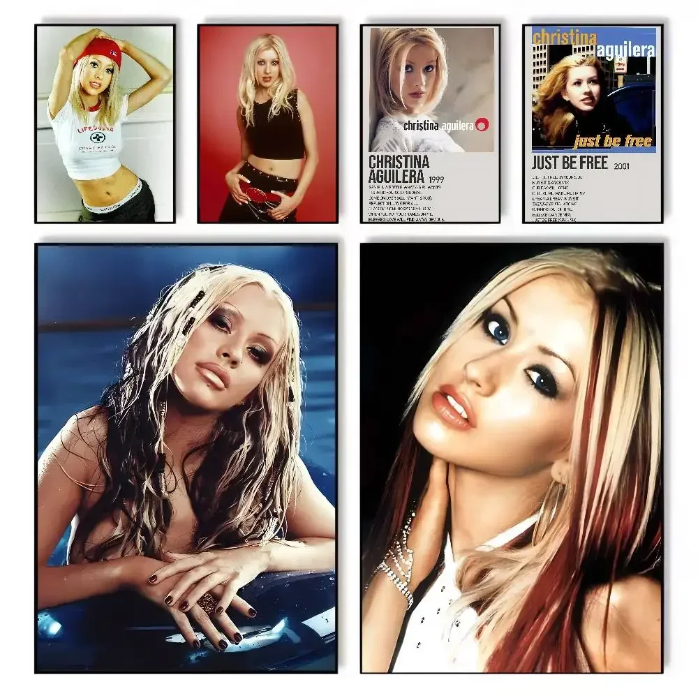 Christina Aguilera Singer Poster art canvas HD aesthetic Printing Paper Wall Art for Living Room Bar fashion Home Decor