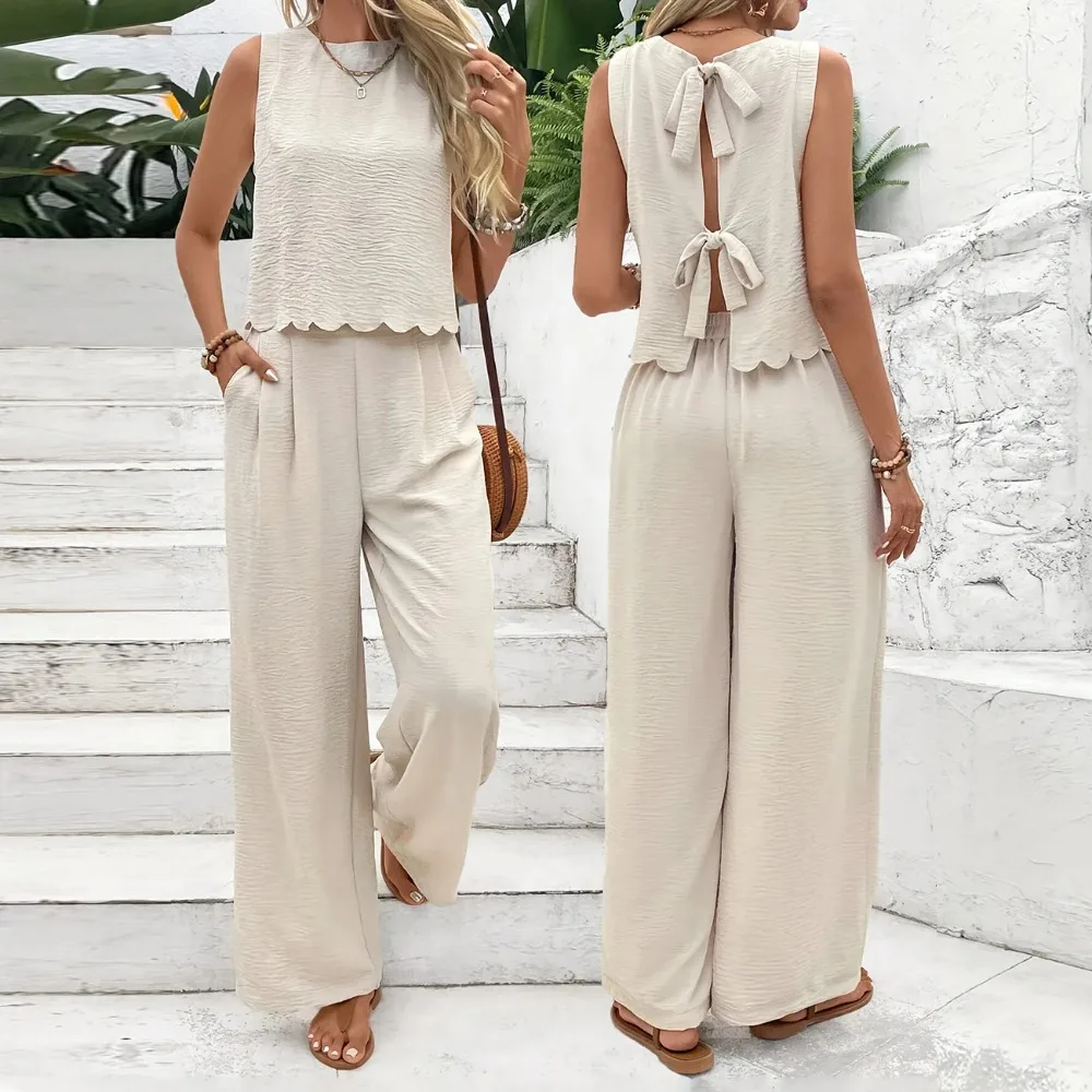 2026 Summer New Women's Fashion Sleeveless Tank Top Casual Pants Set