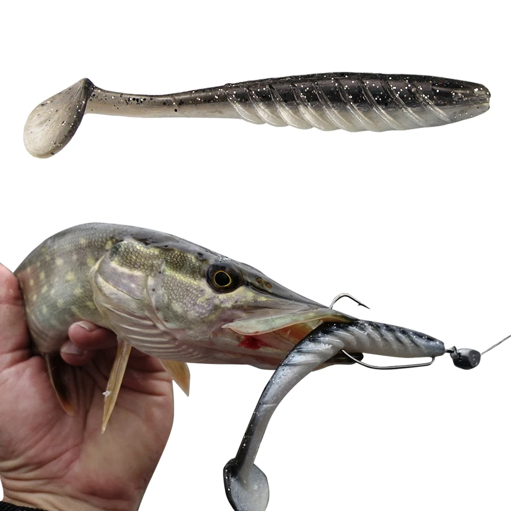 ESFISHING 낚시 루어 리플 쉐드 100mm 125mm 인조 스윔베이트 바다 낚시 플라스틱 루어 페스카 파이크 퍼치