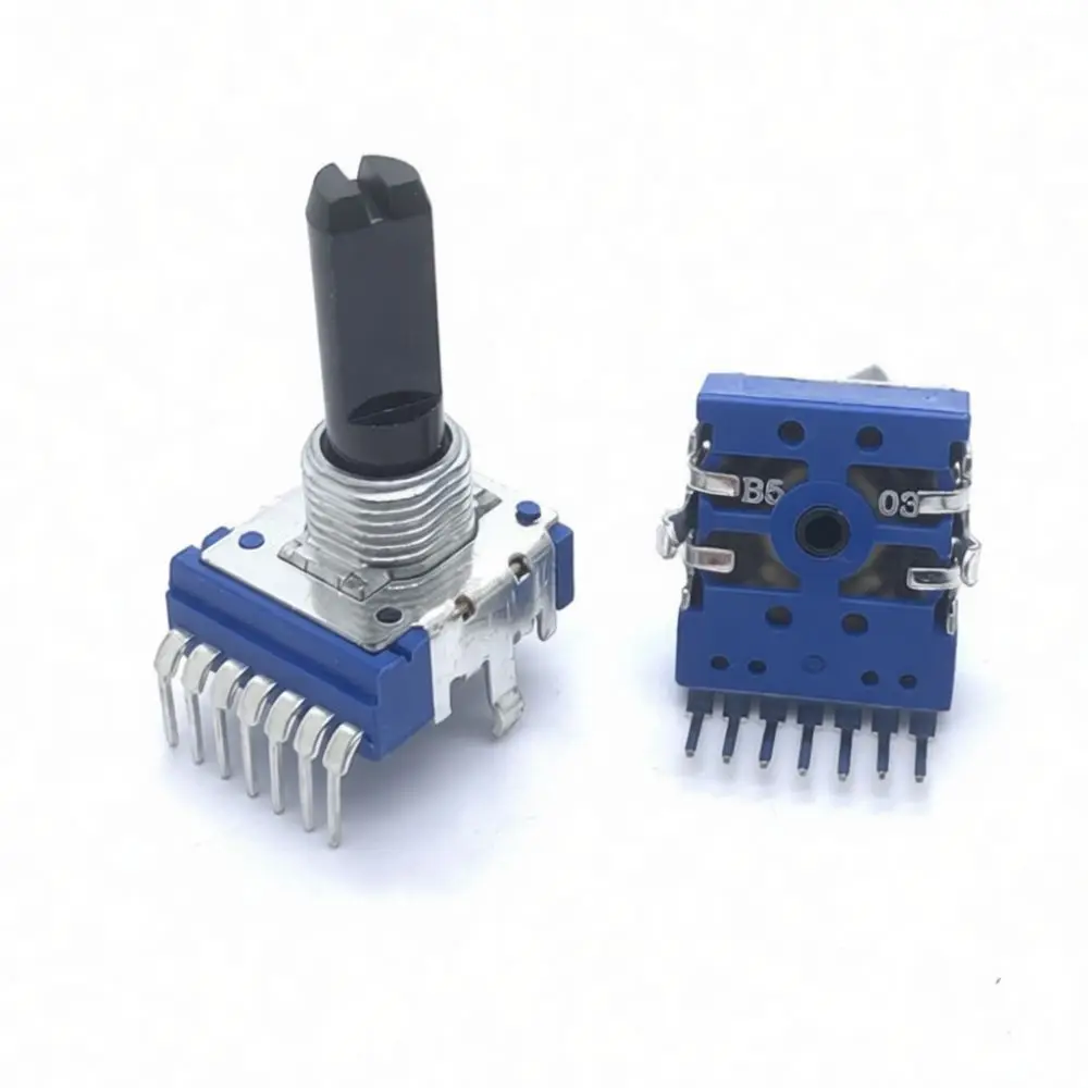 Professional RK14 Potentiometer Vertical Dual Line 7 Pin Variable Resistor Audio Equipment Parts Volume Controller For Circuit