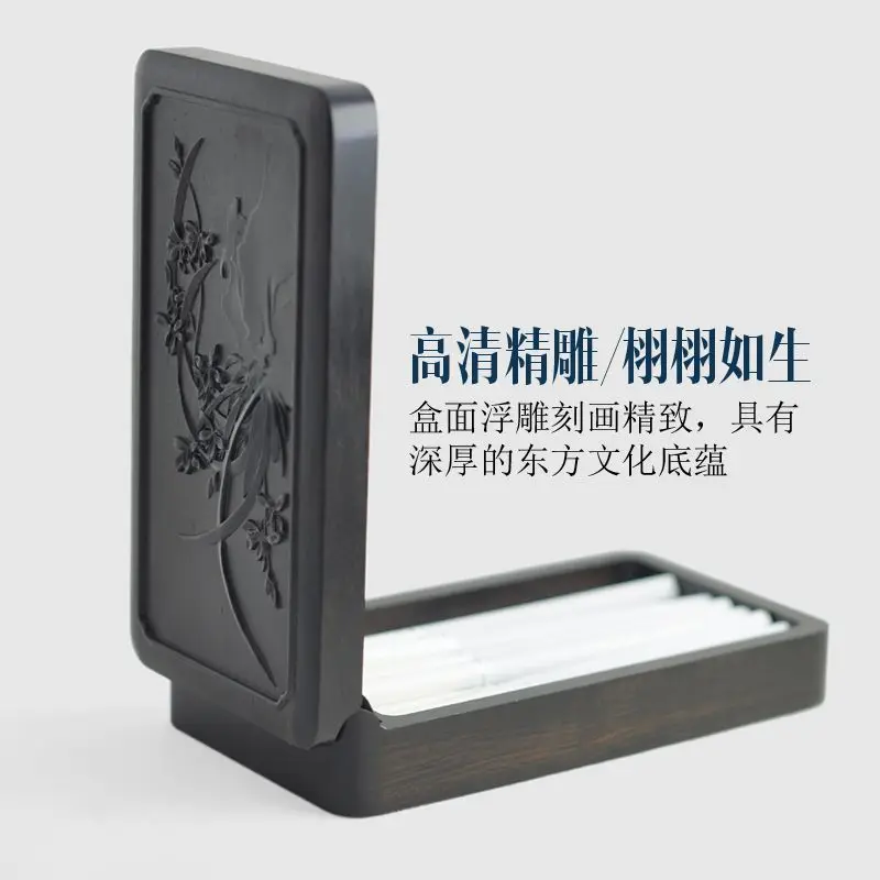 Rosewood cigarette box 20 cigarettes wooden cigarette box fine high-end retro carving high-end small leaf rosewood cigarette box