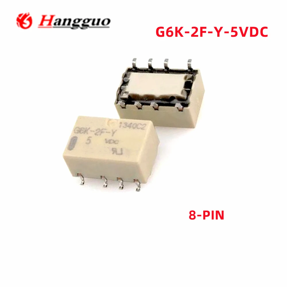 10PCS/Lot Original  G6K-2F-Y G6K-2F-Y-5VDC G6K-2F-Y-12VDC G6K-2F-Y-24VDC Signal Relay 8Pin DC 5V 12V 24V  Relay