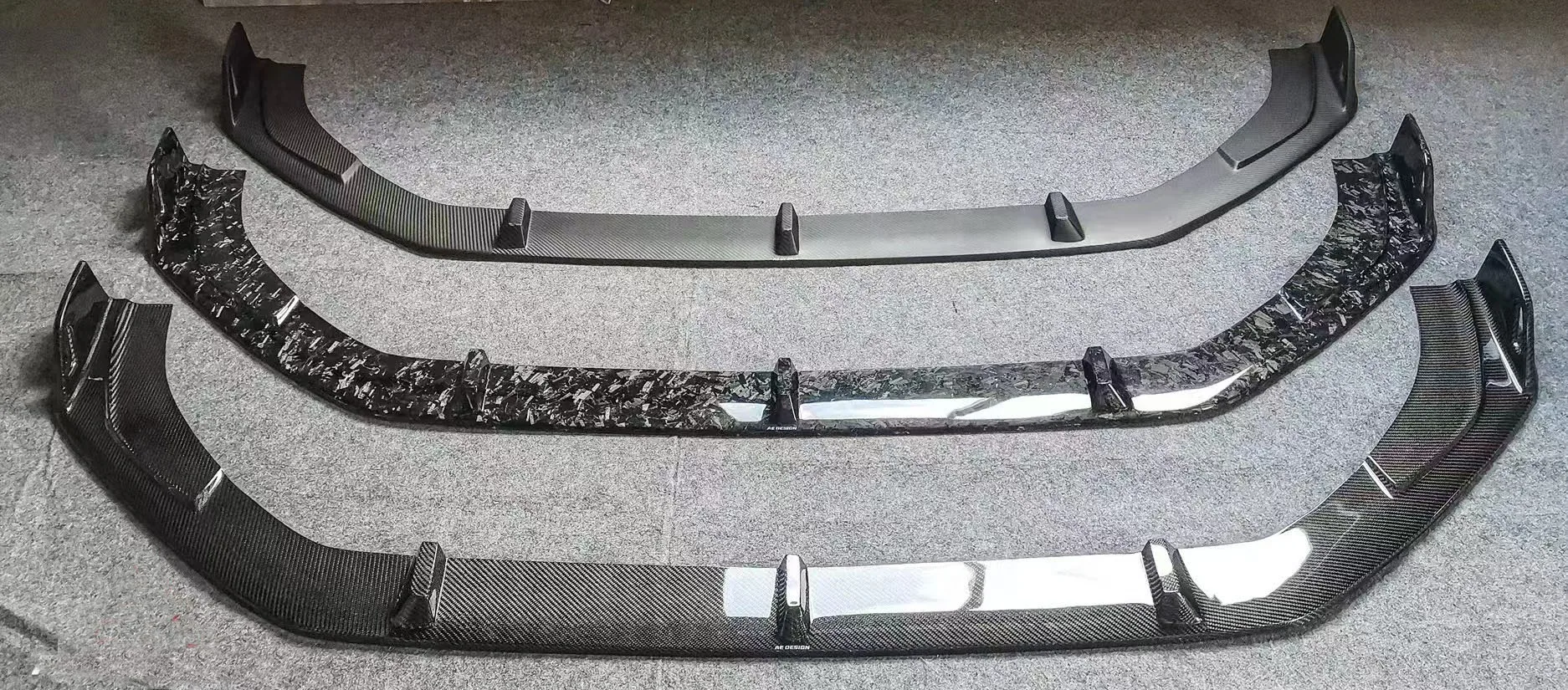 Yaochi جديد لـ Audi RS4 B9.5 مصد الشفة الأمامية من ألياف الكربون مع فتحات العادم الترباس على الإعداد العالمي 2017-2024 #2