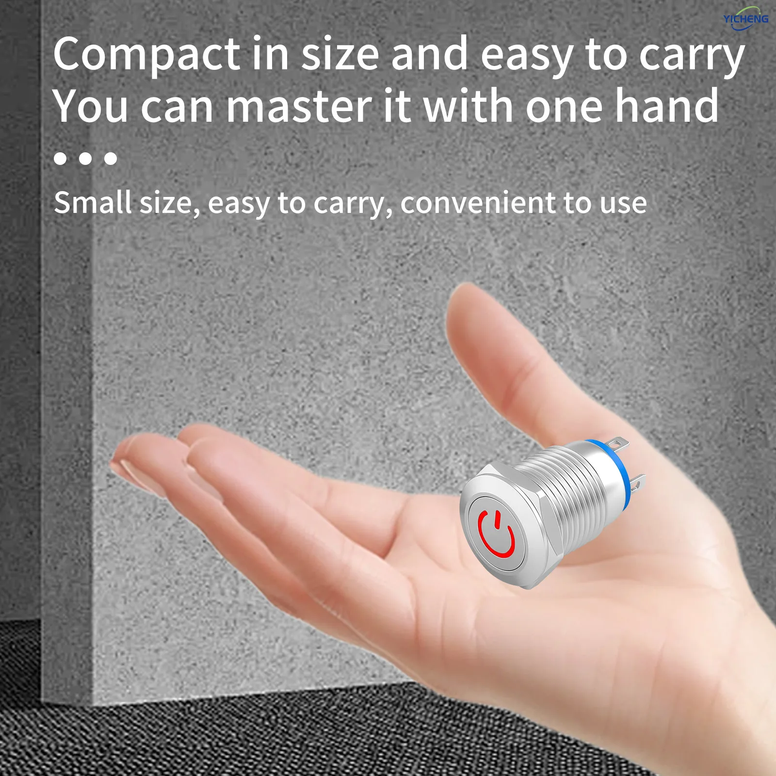 10 قطعة 16 مللي متر مفتاح زر من الفولاذ المقاوم للصدأ ، مقاوم للماء IP67 ، LED مصباح الجهد 3 فولت ~ 220 فولت اختياري التيار المتناوب/تيار مستمر. سلك المقبس