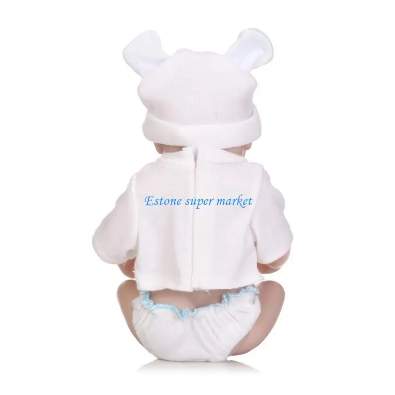 090B Reborns Śpiąca lalka dziewczynka z pieluchą i czepkiem Realistyczna lalka bobas dla dzieci