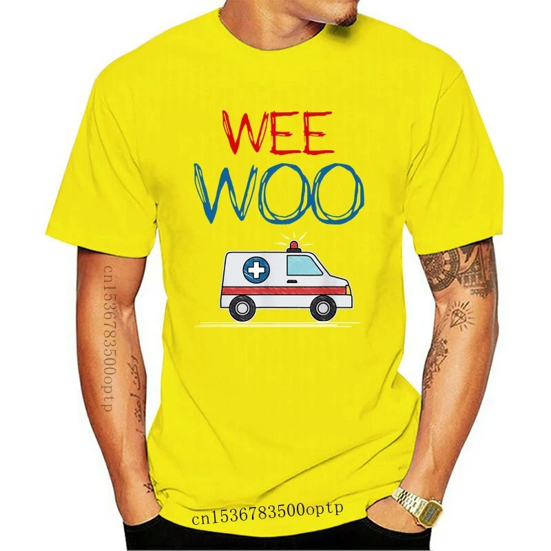 Mens Clothes New Wee Woo Ambulance Amr Funny Ems Emt Paramedic Gift Shirt