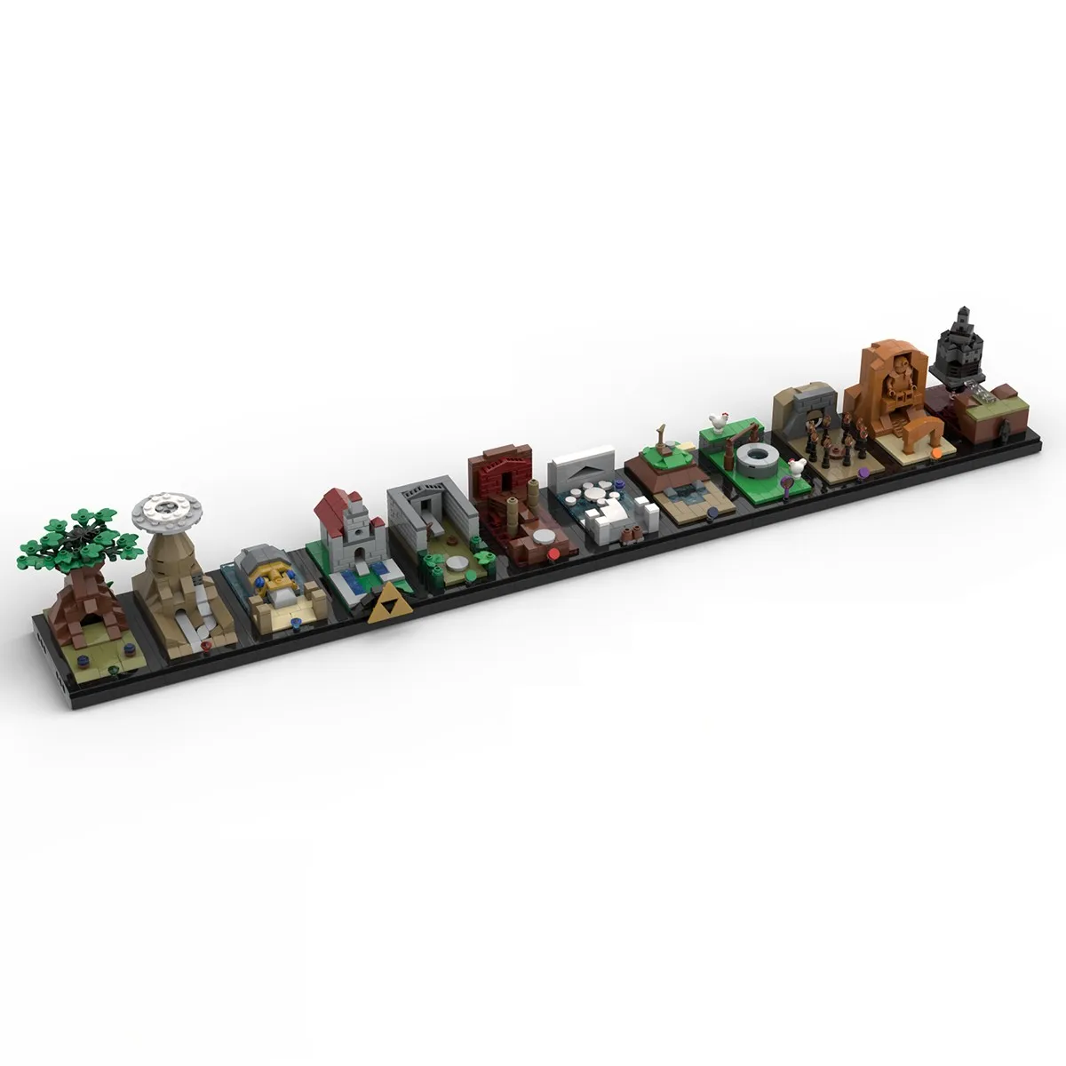 MOC Idea Game Modular Architecture Scene Building Block Set Zeldaed Maku Tree Dark Dungeoned Skyline Model Kid Toy Birthday Gift