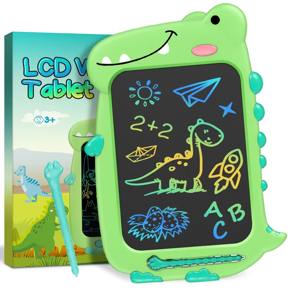 Tablet de escrita lcd para crianças, brinquedos coloridos para crianças, prancheta de desenho, brinquedos educativos para crianças, doodle pad, brinquedos de dinossauro para meninos e meninas