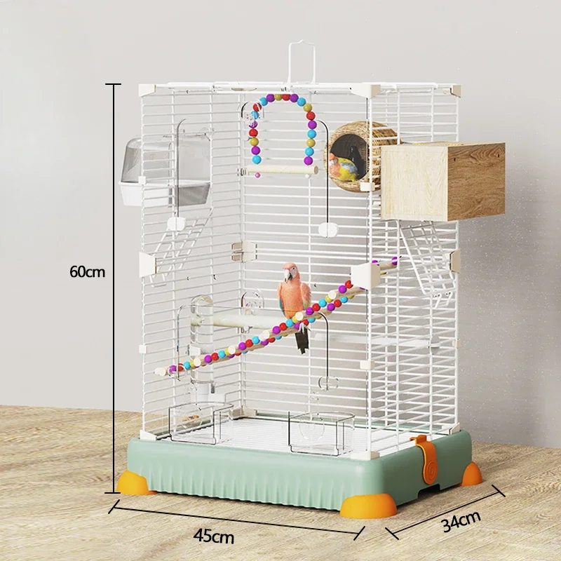 Portable Bird Transport Cage Parrot Outdoor Travel Cage Wire Material Bird Carrying Supplies Lovebirds Medium Parrots