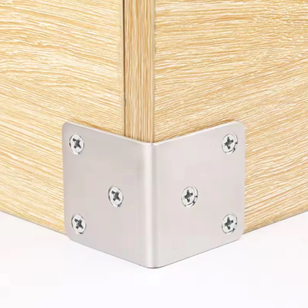 2-20Pcs L-shaped/T-shaped Iron Corner Code 90Degree Right Angle 30mm-108mm Bracket Connector Furniture Bed Frame Cabinet Support