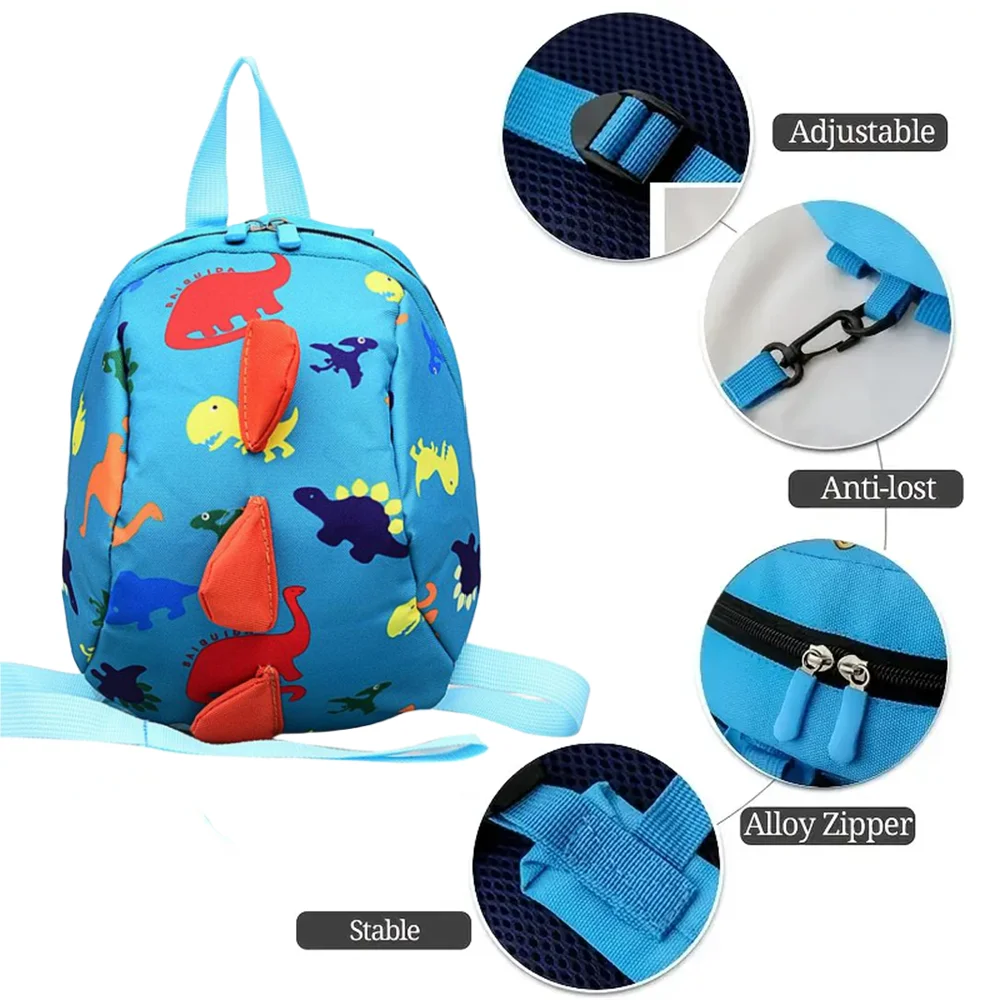 Anti-lost Backpack Cartoon Dinosaur Backpack Kindergarten Kids Anti Loss Book Shoulders Bag for Girl Boys