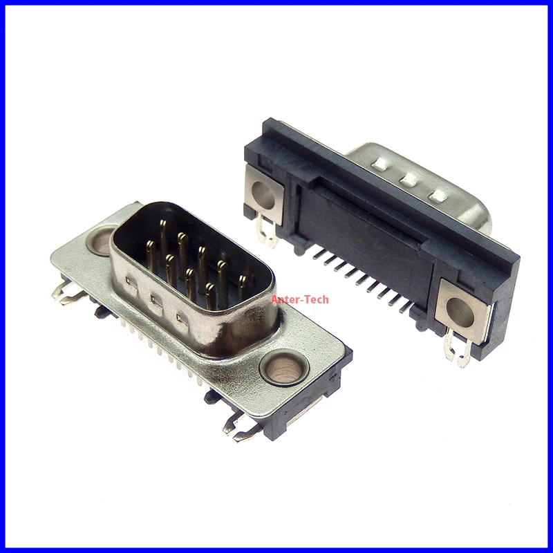 2pcs Ultra-thin DB head DR9 Core Male SMT Patch Socket Single Row Foot DB9 Connector Connector Patch