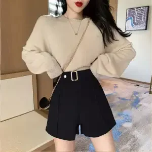 Women's Autumn and Winter 2025 New Wide-leg Pants Korean Style Fashion Slim Fit and Slim Bottoming