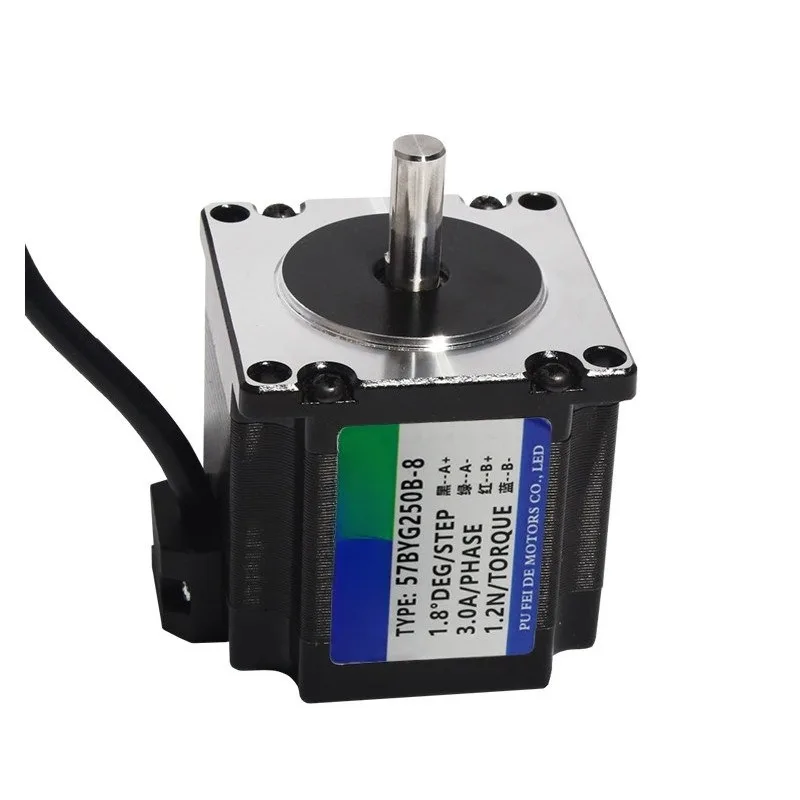 57 stepper motor/56mm stepper motor/57BYG250B torque 1.2N two-phase hybrid, four-wire