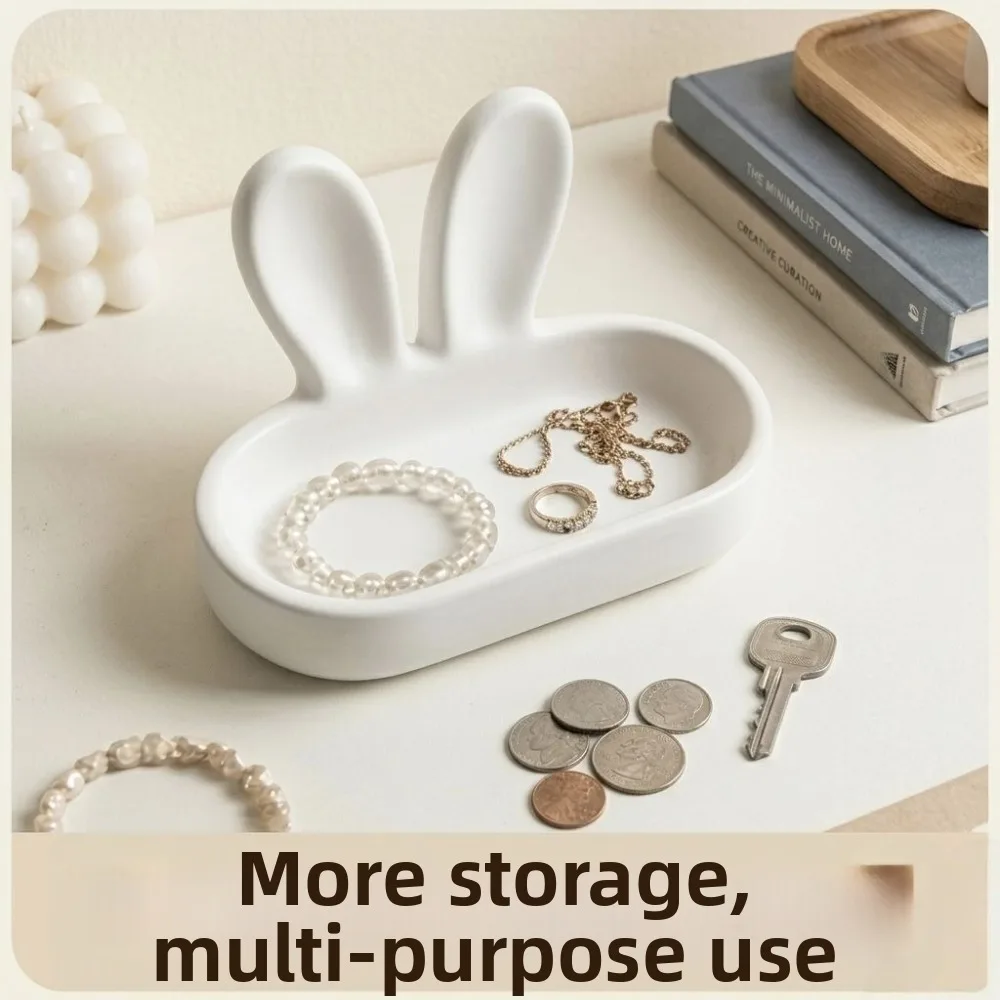 Rabbit Shape Glasses Holder Tray Decorative Design Compact Size Eyeglasses Organizer Multi-Function Desktop Organizer