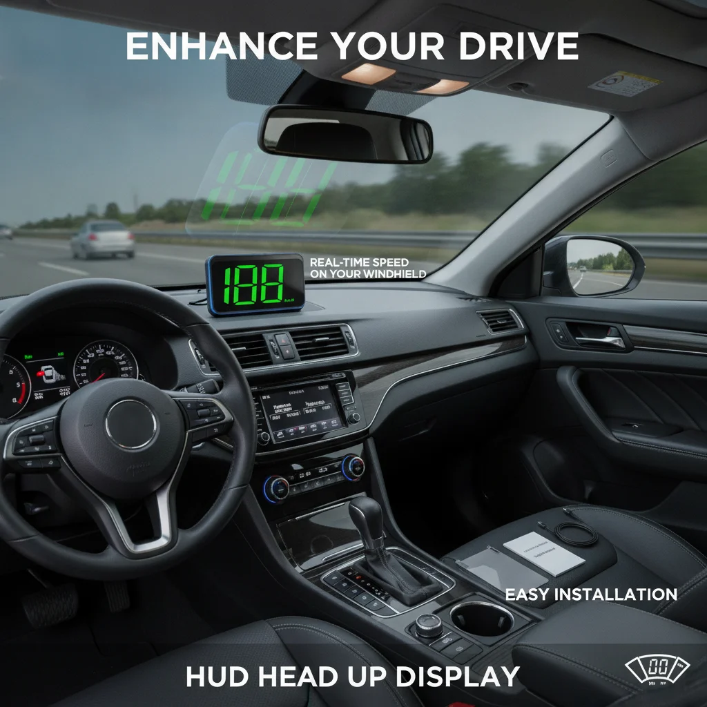 

New Car Mounted HUD Head up Display GPS Speedometer KM/H/MPH Switchable Auto Projection for Safer Driving